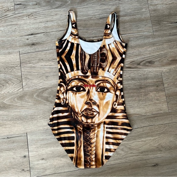 Blackmilk Gold Pharaoh Women's One Piece Swimsuit - Picture 5 of 7
